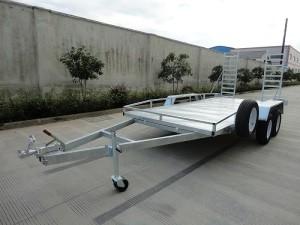 Quality Steel Tandem 2000kg 20x6 Vehicle Transport Trailer / Flatbed Car Carrying Trailers wholesale
