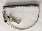 Transparent Black Stainless Steel Wire PU Outside Tool Coiled Lanyard Tether