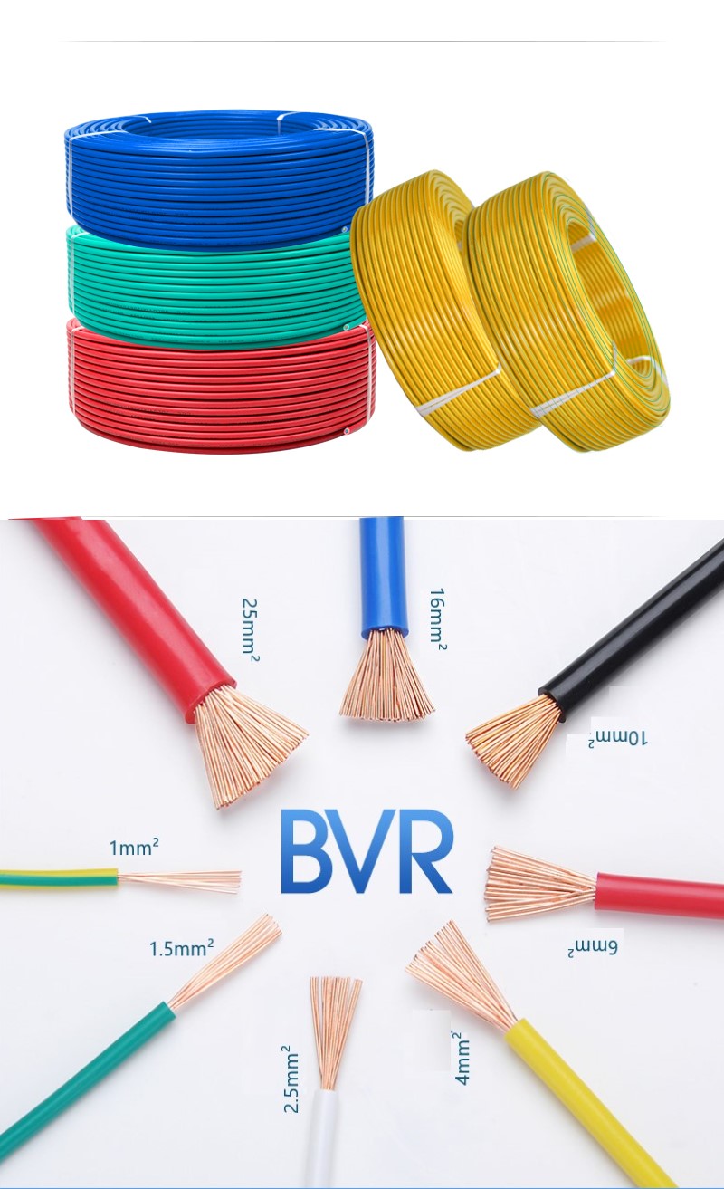 Stranded ZR/BVR 1.5-240 Single-Core Multi-Strand Electric Wire Various Specifications