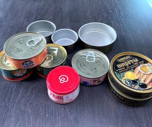 Quality 200 Gram Round Tinplate Packaging Can Packed With Beef / Fish / Food Grade Inner Coating wholesale