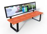 Wooden Advertising Bench Waterproof For Outdoor Garden Park