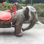 Car Rideable Animatronic Elephant Equipment For Amusement Park