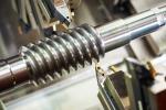 Carbon Steel Plating Spur Gear Shaft , Threaded Large Shaft