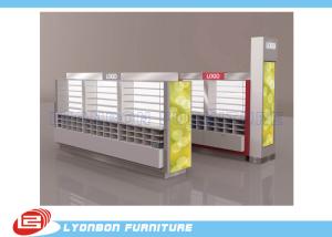 Quality OEM Glass / Wooden Kiosk Display For Eye - Glasses , Laminated Melamine Finished wholesale