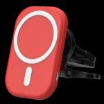 15W Magnetic Wireless Car Charger Air Vent Mounting with ABS Silicone Gel