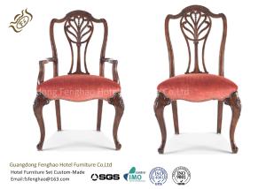 Quality Antique Wooden Upholstery Fabric Hotel Dining Chairs High Standard Durable wholesale