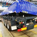 Customer's Optional Tri Axles Heavy Duty Cargo Side Dump Rear Tipping Trailer