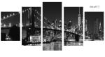 City Night Scenery Living Room Canvas Art , Popular Stretched Canvas Wall Art