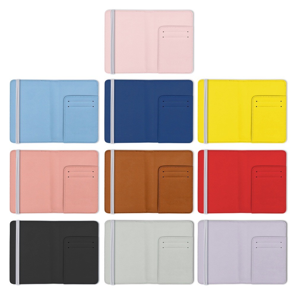 Custom Full Image Printing Colorful Sublimation Blank Leather Passport And ID Card Holder For Sublimation Photos Printing
