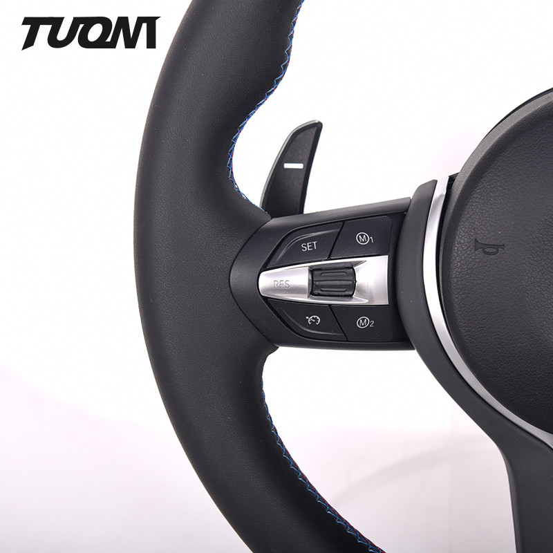 Leather Bmw F10 F30 F32 F82 Steering Wheel 350mm With LED Display Upgrade