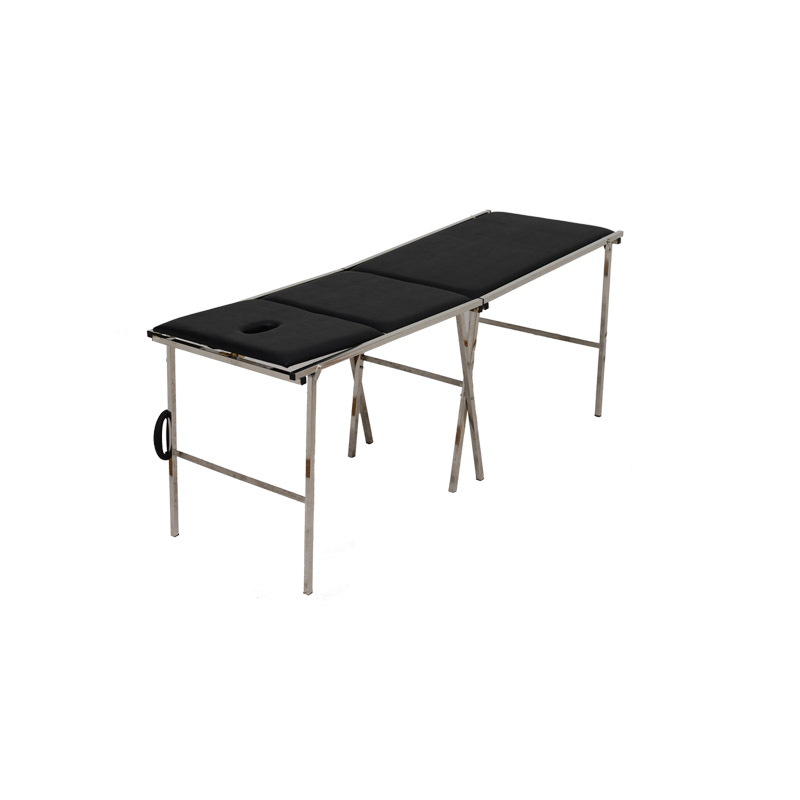 Commercial Foldable Patient Examination Couch Black Hospital Examination Bed