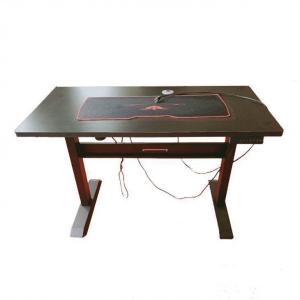 Quality Adjustable MDF Light Up Gaming Desk 18mm Metal Frame wholesale