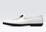 Hand Painted Flat Soft Leather Loafers , Printed Mens Patterned Loafers