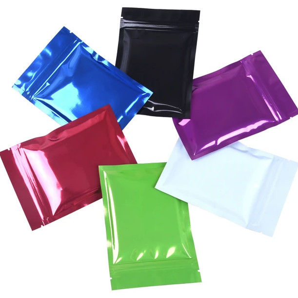 Smell Proof 50mic Aluminum Mylar Bags Small 3 Sides Sealed Laminated