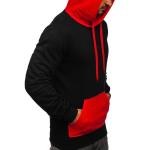 Custom Logo Black Red Cotton Polyester Workout Jogging Gym Hoodie Sweatshirts