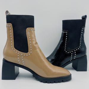 Quality Durable Womens Leather Dress Boots Custom Black Dress Tan Ankle Boots wholesale