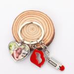Sublimation Love-Themed Lipstick I LOVE Football Keychain Personalized Soda