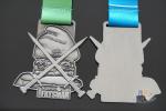 Antique Gold Or Brass Plating Metal Award Medals Sublimated Ribbon Smooth Back