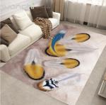Feather Pattern polyester Fiber Living Room Floor Carpet Special Style