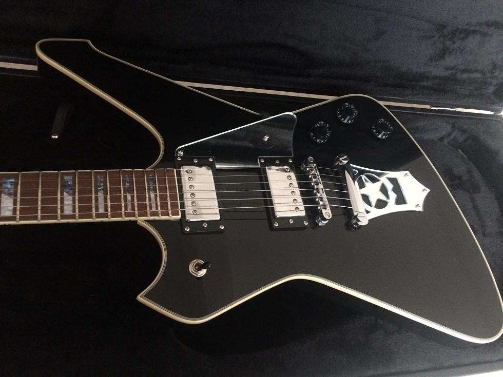 Wash6 strings abnormity signature model electric guitar mirror pickguard grover tuner custom guitar glossy black