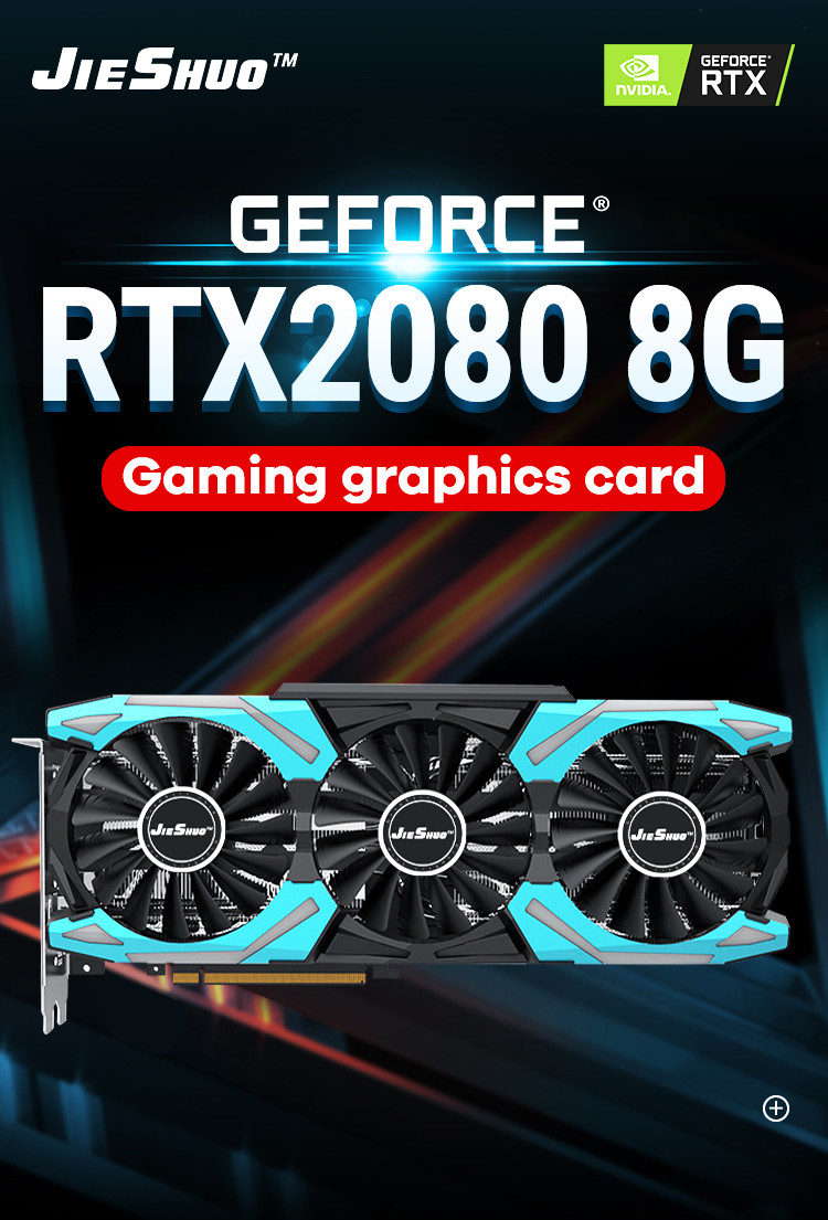 RTX 2080 8GB GDDR6 256BIT Computer Game Graphics Card PCI Express 3.0 16X