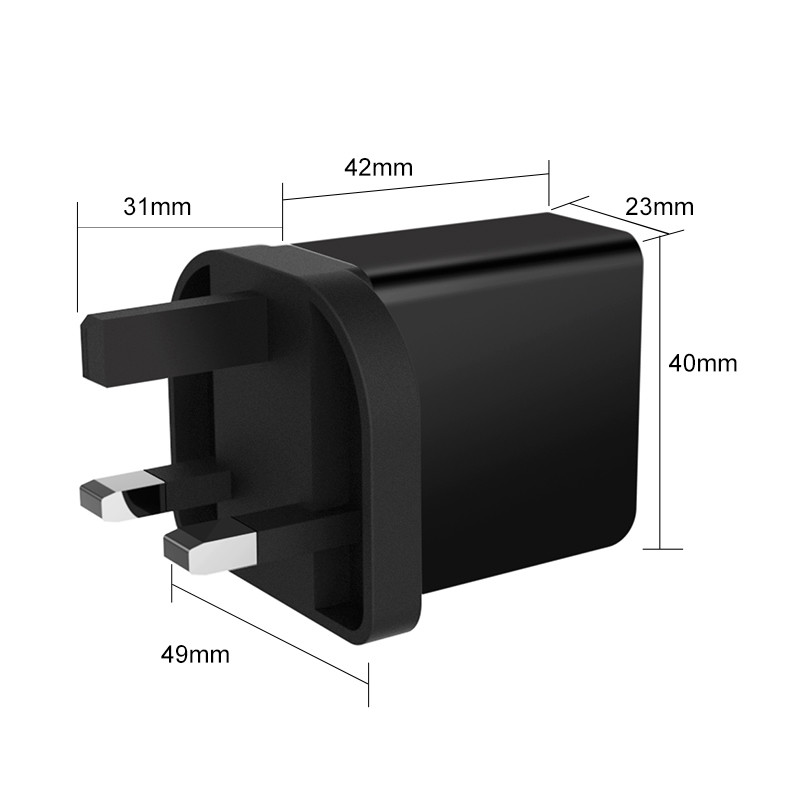 Single Ports 18W QC3.0 Cell Phone Charger Adapter