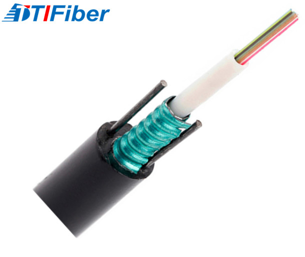 GYXTW PE Sheath Steel wire Fiber Optic Armored Cable Central Loose Tube