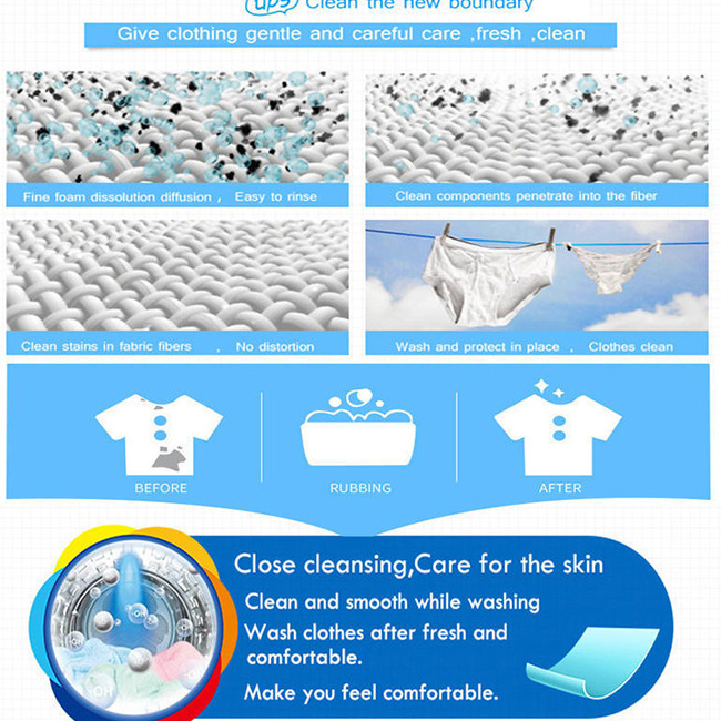 Popular Clean Water Laundry Bubble Paper Highly Active Powerful Decontamination Laundry Tablets