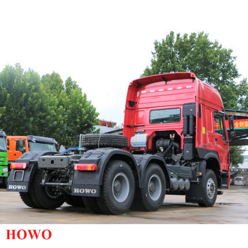 WD615.47 Engine Model SINOTRUK 6X4 HOWO 7 Trailer Tractor Truck Head in Red Color for Your Customer's Requirements