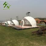 Hotel Camping Resort Waterproof Geodesic Dome House With Curtain And Door