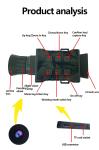 NV3000C Monocular Night Vision 4k 36MP 2' screen builtin 5000mAh li battery