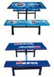 fiberglass or FRP dining table and square stool