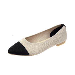 Quality Women's New Pointed Casual Flat Shoe Lightweight Knit Breathable wholesale