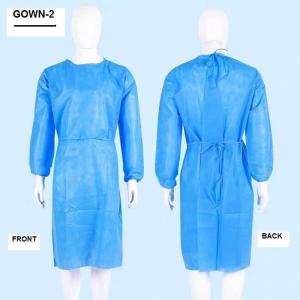 Quality PP Disposable Medical Gowns Lightweight Non Woven With Elastic Cuff Non Sterile wholesale