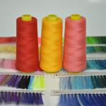 Bright White / Black Sewing Thread , Raw White Spun Polyester Sewing Thread