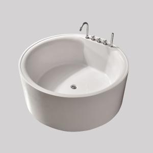 Quality Round Acrylic Freestanding Bath Tub White freestanding soaking bathtub wholesale