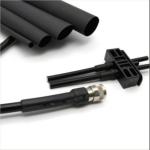 Polyolefin 4mm Heat Shrink Tubing Black , 4x Heat Shrink Tubing Adhesive