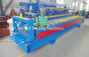 Quality Color Steel Plate Roofing Sheet Roll Forming Machine With PLC Control wholesale