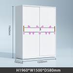Modern Beautiful Painting Metal Storage Locker Clothes Wardrobe Locker