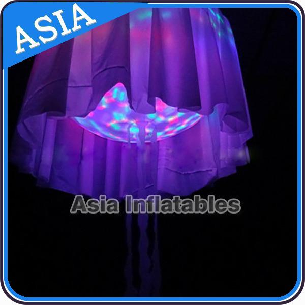 LED Light Helium Balloon Mega Inflatable Jellyfish Halloween , Shining Night