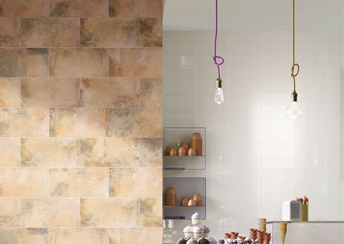 Glazed 600x600 Ceramic Floor Tiles Yellow Accidental Colouring 10mm Thick
