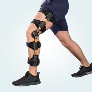 Quality Telescopic Post Op Mechanical Knee Brace Gold Hinge , Functional Knee Brace wholesale