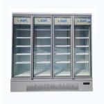 Air Cooling 4 Glass Doors cooler 220V R290 upright Beverage Display Fridge