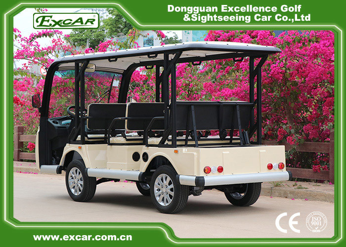 Durable 72V 7.5KM Electric Sightseeing Car With Storage Basket Climbing Capacity 25%