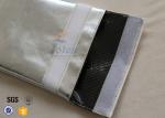 Silver Outside Fireproof Bag Pouch Non Irritating Fiberglass 1000℉ 17x27cm