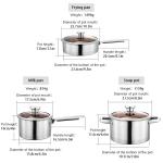 Amazon Top Seller Kitchen Cookware 6 Pcs Glass Cover 430 Stainless Steel