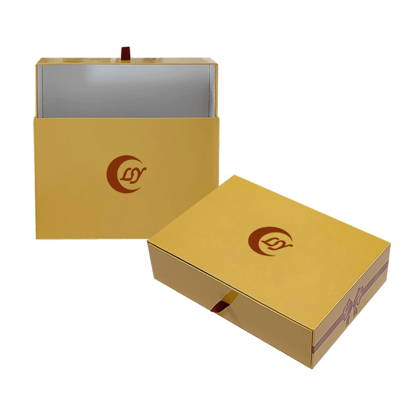 Custom Slid Drawer Gift Paper Box With Color Printing for Gift Sets Packing Packages Paper Rigid Box