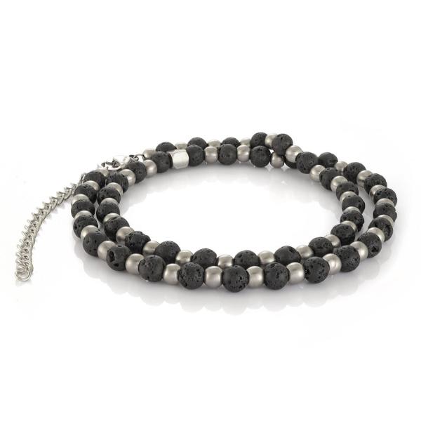 Unisex Silver Plated Stainless Steel Tiger Eye Stone Agate Beaded Bracelet