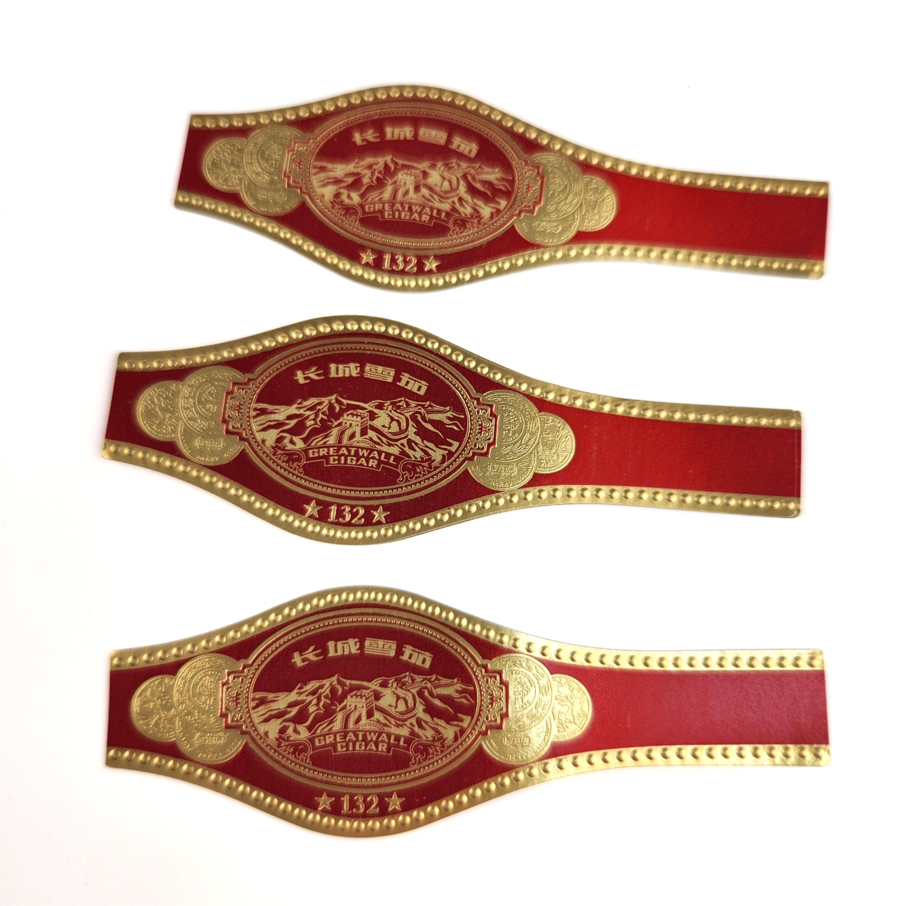 Brand Rings Paper Cigar Label Printing Heavy Paper 3d Cigar Label Printing