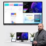 IR Touch 20 Points Interactive Touch Screen Board 55 Inches Whiteboard